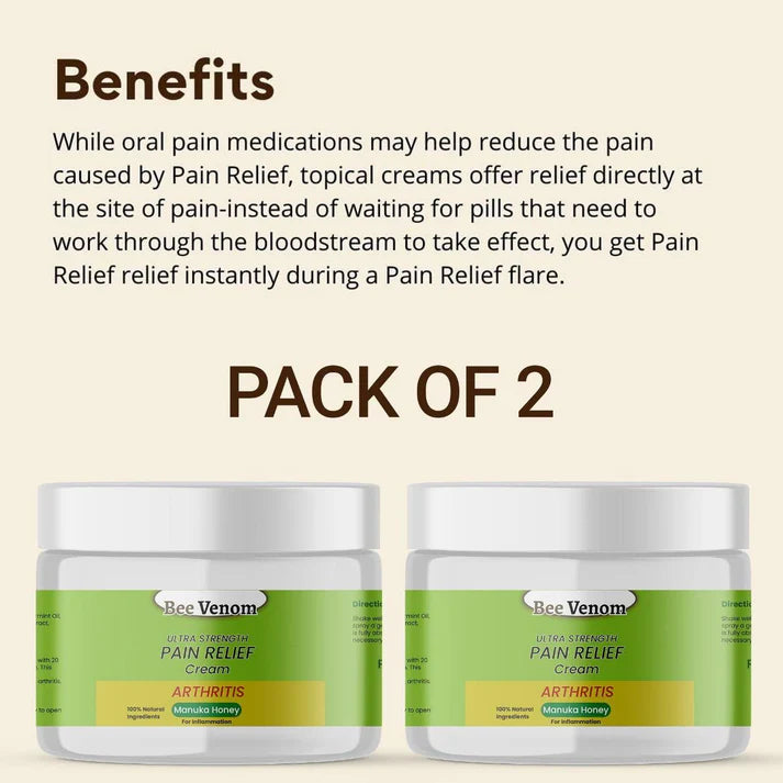 Bee Venom Ultra Strength Pain Relief Cream 🐝
