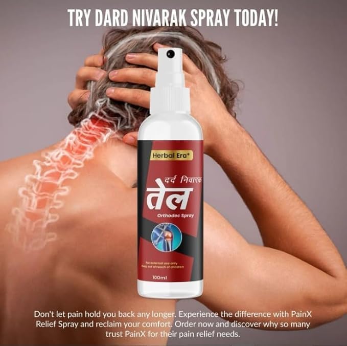 Herbal Era Dard Nivarak Spray Tel Natural Pain Relief Formula (Buy 1 Get 1 Free )
