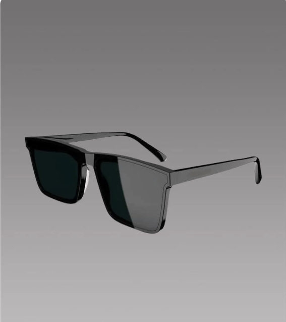 UV Protection Retro Square Sunglasses (Free Size) (For Men & Women, Black) 😎