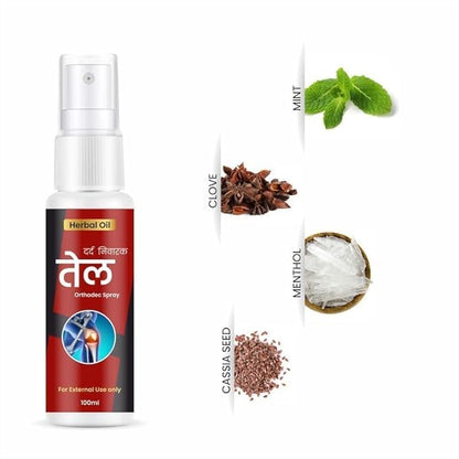 Herbal Era Dard Nivarak Spray Tel Natural Pain Relief Formula (Buy 1 Get 1 Free )