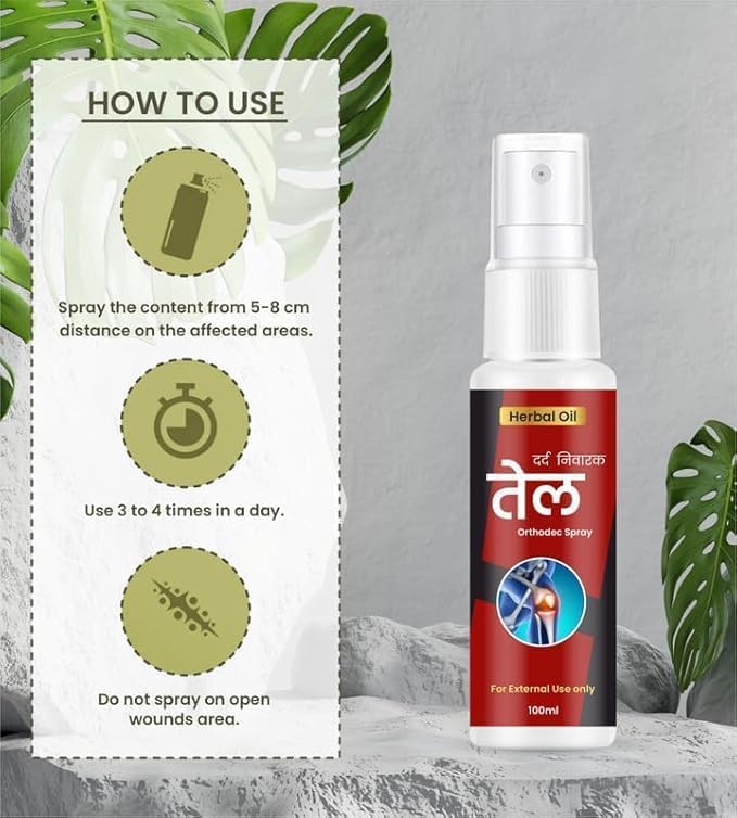 Herbal Era Dard Nivarak Spray Tel Natural Pain Relief Formula (Buy 1 Get 1 Free )