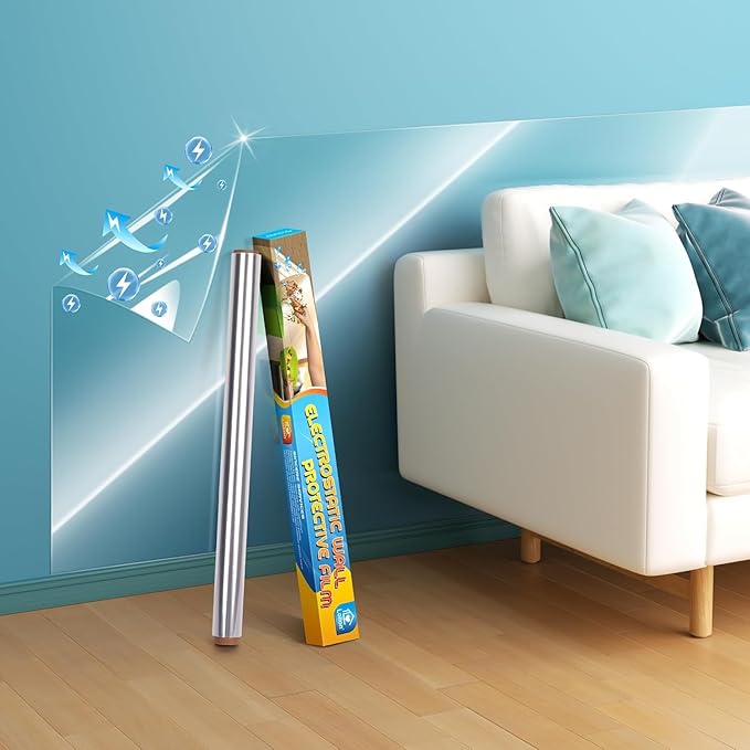 Self- Adhesive Transparent Electrostatic Wall Protection Film (Buy 1 Get 1 Free)💯