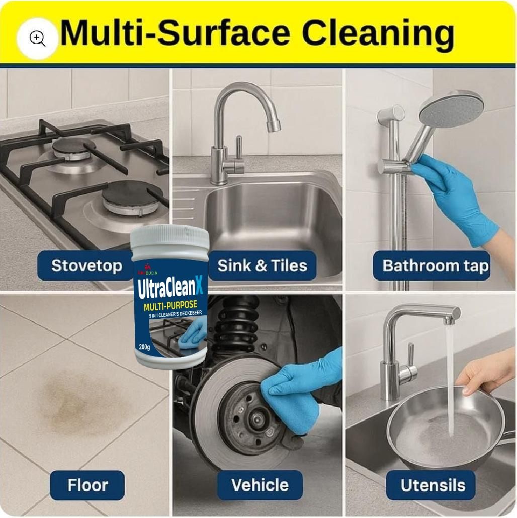 Ultraclean Multi-Purpose Cleaner & Degreaser | 5-in-1 Cleaning Powder !