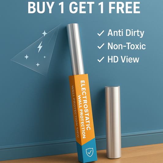Self- Adhesive Transparent Electrostatic Wall Protection Film (Buy 1 Get 1 Free)💯