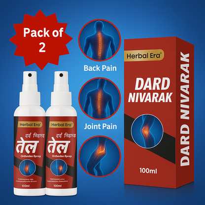 Herbal Era Dard Nivarak Spray Tel Natural Pain Relief Formula (Buy 1 Get 1 Free )