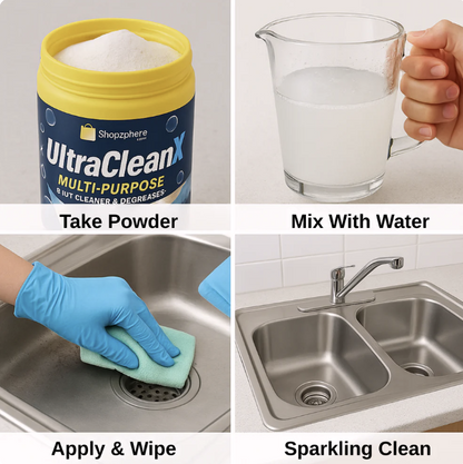 Ultraclean Multi-Purpose Cleaner & Degreaser | 5-in-1 Cleaning Powder !